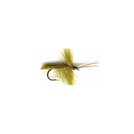 Dries olive horned caddis button $2.34