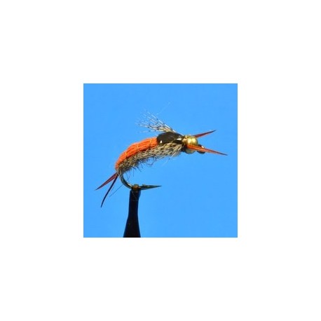 Beaded Nymphs Bead Head Orange Back Yellow Sally $2.42