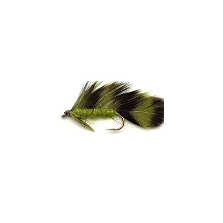 Streamers olive grizzly matuka button $2.64