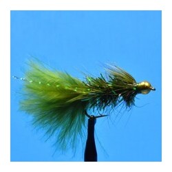 Streamers Bead Head Woolly Bugger Olive Krystal Flash $2.64