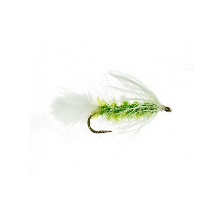Streamers pyramid bugger chartreuse and white $2.64