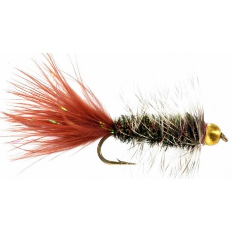 Streamers BH Wooly Bugger Peacock Brown Tail $2.64