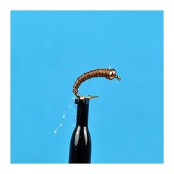 Beaded Nymphs Bead Head Zebra Midge Brown $2.42