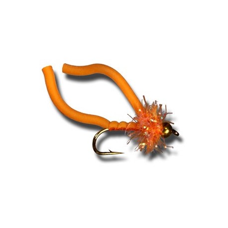 Beaded Nymphs BH Egg Sucking Squiggly Worm White $2.42