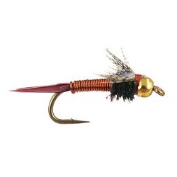 Beaded Nymphs BH Squiggly Legs FL Orange $2.42