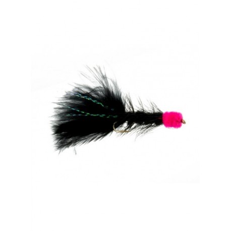 Salmon Singles egg sucking leech black chartreuse $6.80