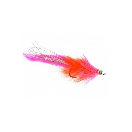 Salmon Singles Hareball Leech (Pink Orange) $6.80