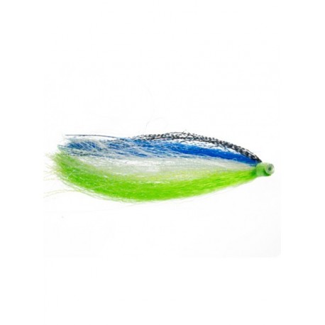 Bonefish Saltwaters black attack tube blue and chartreuse $6.80
