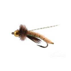 Beaded Nymphs Caddis Poopah Bead Head Tan $2.42