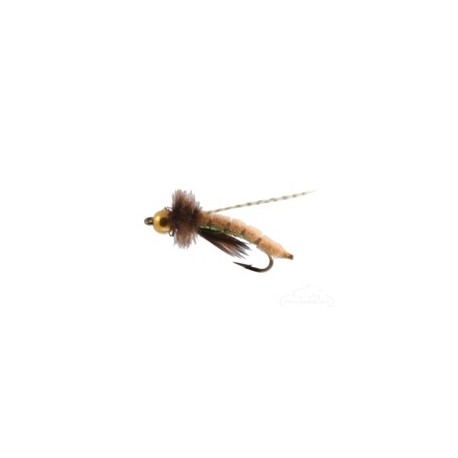 Beaded Nymphs Caddis Poopah Bead Head Tan $2.42