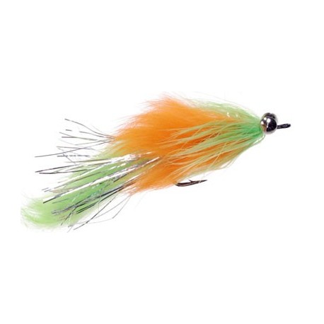 Pike Hareball Leech  Chartreuse & Orange $6.80