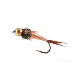 Beaded Nymphs Copper John Nymph BH Jumbo RL Golden $2.42