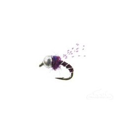 Beaded Nymphs Crystal Midge Maroon Tungsten Bead $2.42