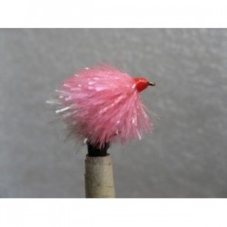 Fab Trout Flies coral white fab blob $2.34