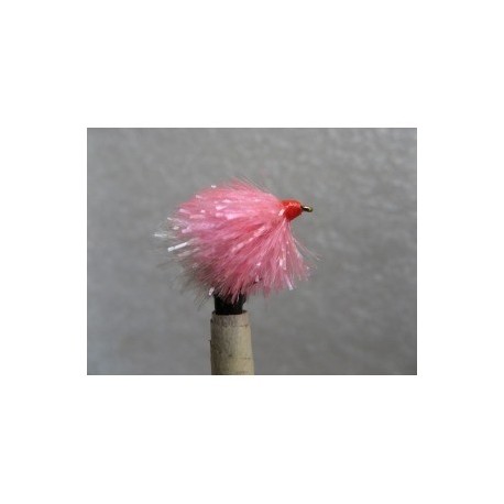 Fab Trout Flies coral white fab blob $2.34