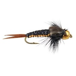 Beaded Nymphs Fat Woven Yellow Black Stone $2.42