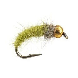 Tungsten Nymphs beige olive grayling nymph $3.00