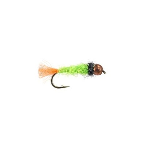 Tungsten Nymphs bright green clown $3.00