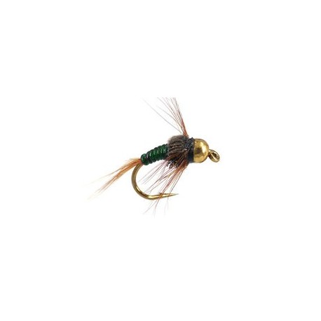 Tungsten Nymphs dark green body glass tg $3.00