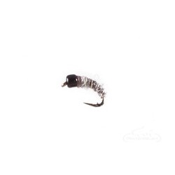 Beaded Nymphs Ghost Biot Midge Glass Bead Grey $2.42
