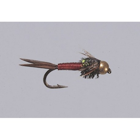 Tungsten Nymphs Red Epoxyback Copper  TNG $3.00
