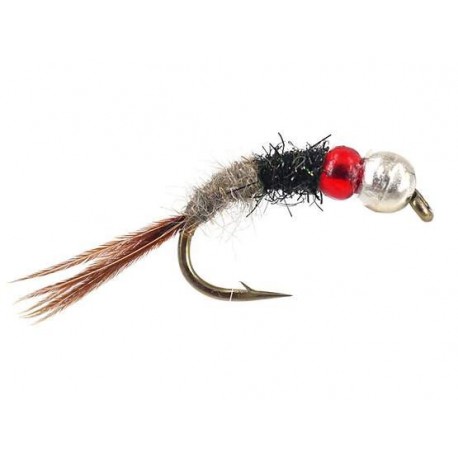 Tungsten Nymphs TG Competition Red & Beige $3.00
