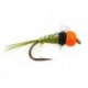 Tungsten Nymphs TG Tinsel Olive Hot Orange Nymph $3.00