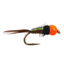 Tungsten Nymphs TG Tinsel Pheasant Hot Orange Nymph $3.00