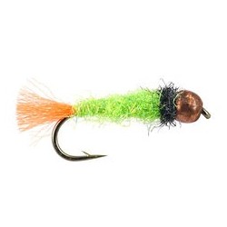 Tungsten Nymphs tg bright green clown $3.00