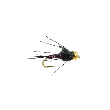 Tungsten Nymphs tg epoxy back purple stone $3.00
