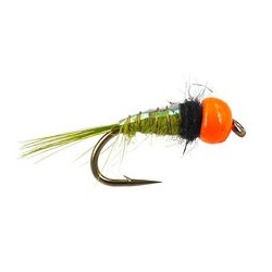 Tungsten Nymphs tg tinsel olive hot orange nymph $3.00