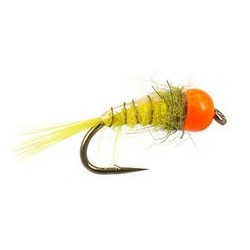 Tungsten Nymphs tg tinsel yellow hot orange nymph $3.00