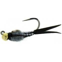 Tungsten Nymphs TJ Woven Stone Black $3.00