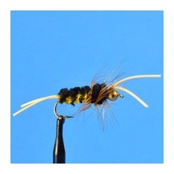 Tungsten Nymphs Tungsten Bead Head Bitch Creek  Yellow Black $3.00