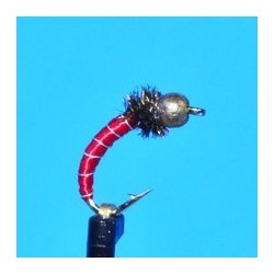 Tungsten Nymphs Tungsten Bead Head Zebra Midge Red $3.00