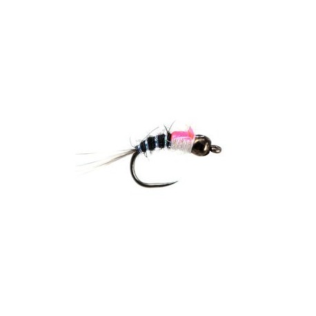 Barbless Flies Innov BH Black Nymph BL White Pearl $2.34