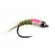 Barbless Flies Innov BH Olive Nymph BL White Pearl $2.34