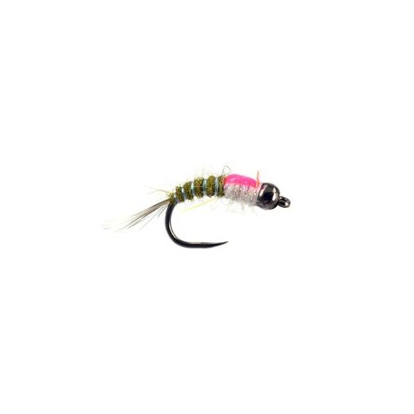 Barbless Flies Innov BH Olive Nymph BL White Pearl $2.34