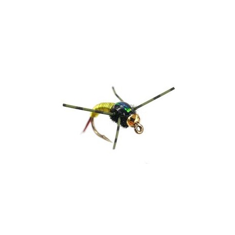 Beaded Nymphs Tung RL C N Copper Bob  Chartreuse $2.42
