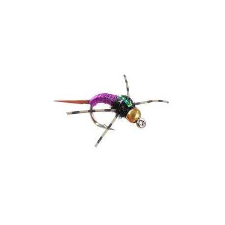 Beaded Nymphs Tung RL C N Copper Bob  Purple $2.42