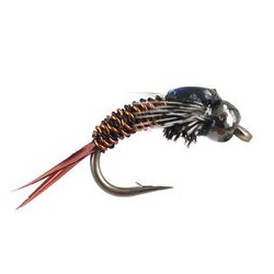 Beaded Nymphs Twisted Sister Copper & Black $2.42