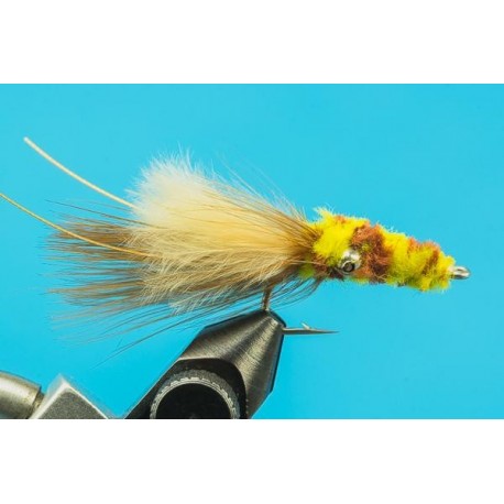 Bass Flies Baited Breath Yellow Brown large $8.50