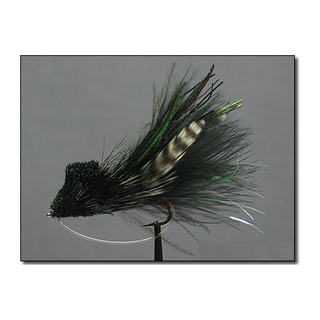 Bass Flies Diver Deer Hair Black side $8.50