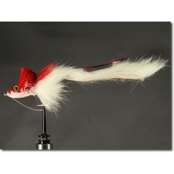 Bass Flies Diver Deer Hair Red White Side $8.50