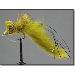 Bass Flies Diver Rabbit Strip Olive side $8.50