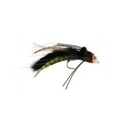 Bass Flies Diver Black Red White $8.50