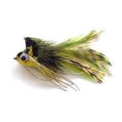 Bass Flies diving yellow olive bass bug $8.50