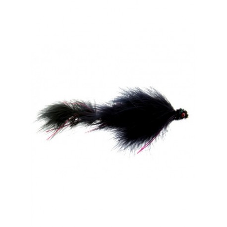 Bass Flies double peanut black and red $8.50
